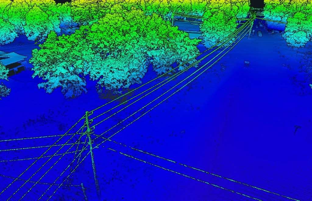 Aerial LiDAR point cloud of a Florida corridor captured by Blue Nose Aerial Imaging of Tampa Bay