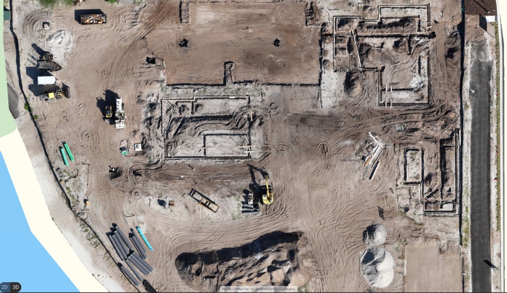 Aerial mapping orthomosaic of a Tampa Bay construction site on October 27, 2025 by Blue Nose Aerial Imaging of Tampa Bay