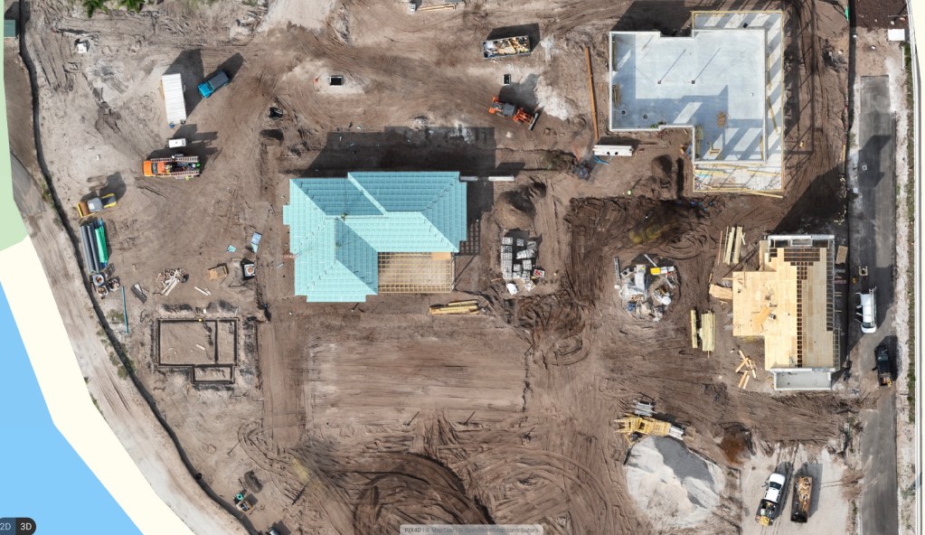 Aerial mapping orthomosaic of the same Tampa Bay construction site on January 11, 2026 by Blue Nose Aerial Imaging of Tampa Bay